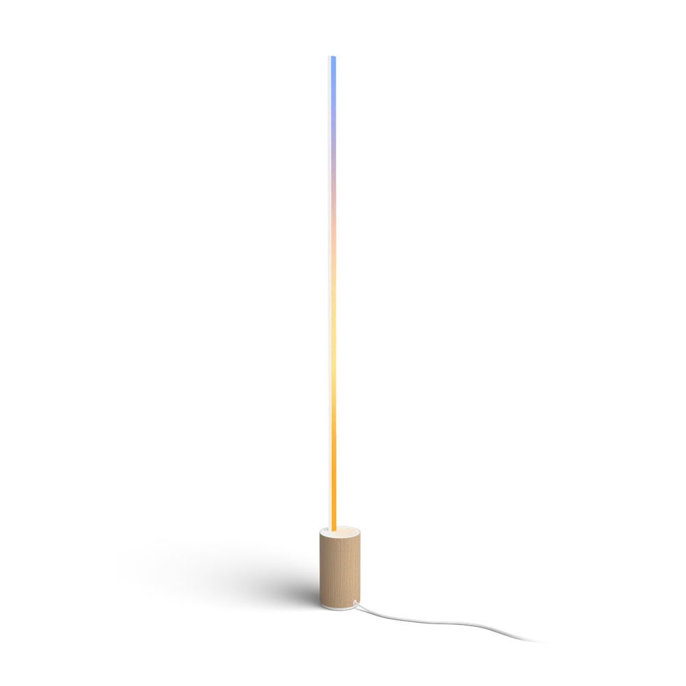 Lampadaire Philips Hue Gradient Signe en finition chêne, vue produit